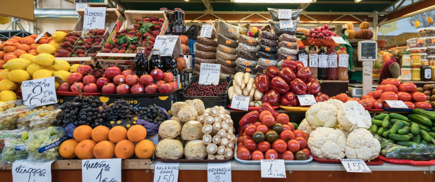 Fruit shop in Riga Central Market