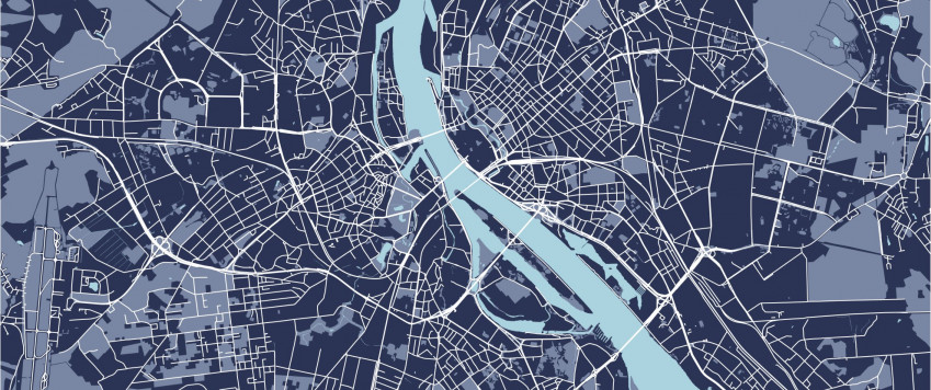 Map of Riga, illustrative picture