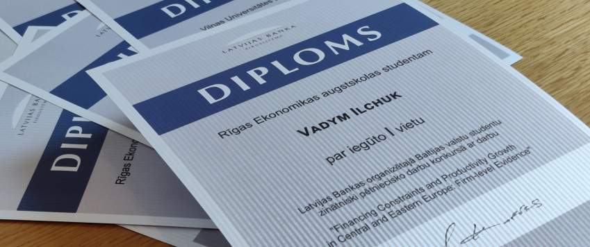 Diplomas for the authors of the papers winning awards