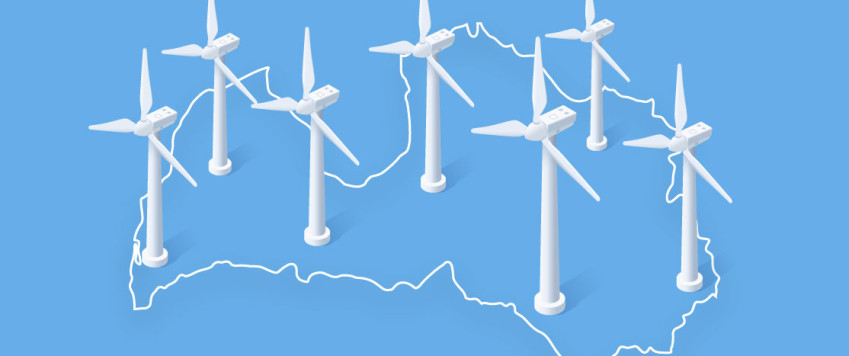 Ilustratīvs attēls ar atjaunīgās elektroenerģijas tematiku
