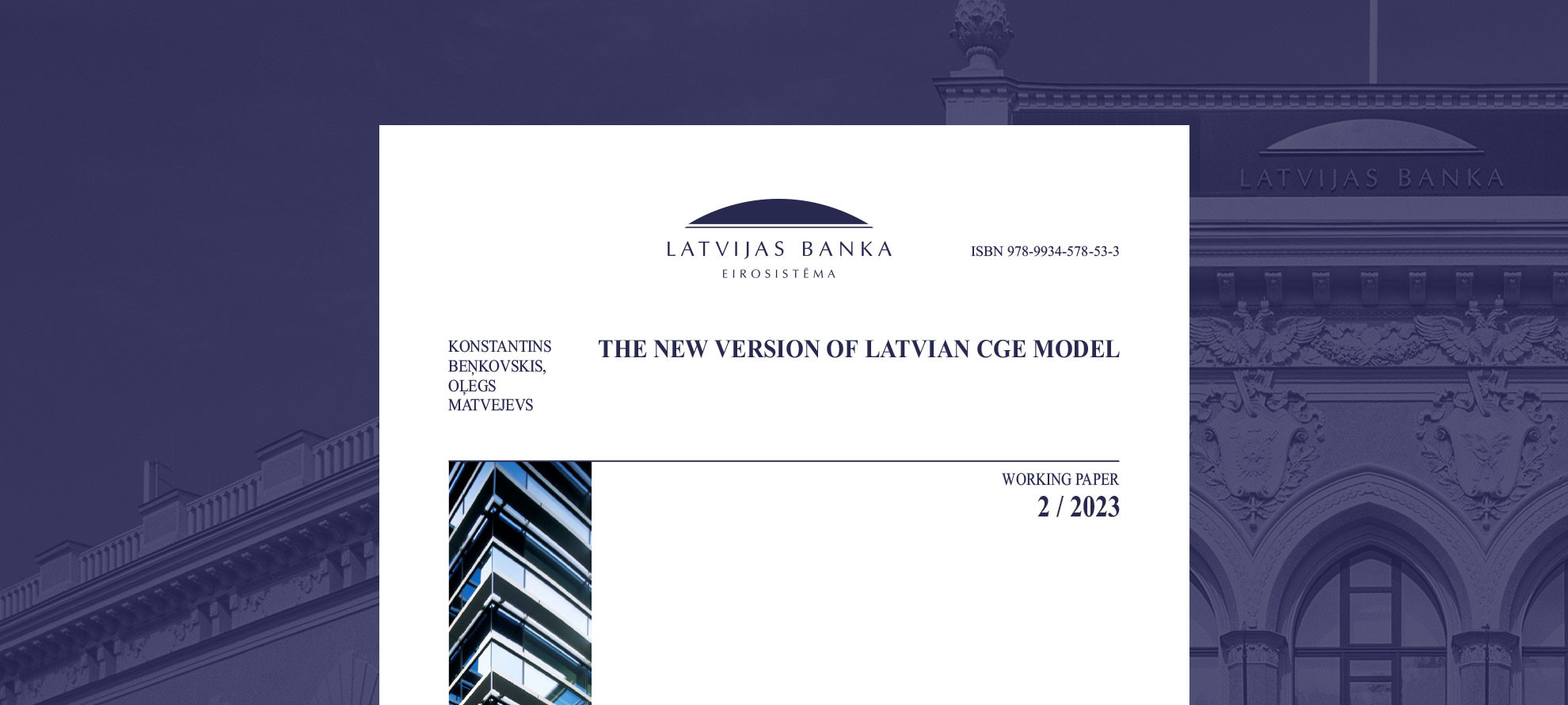 The New Version of Latvian CGE Model