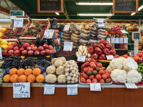 Fruit shop in Riga Central Market