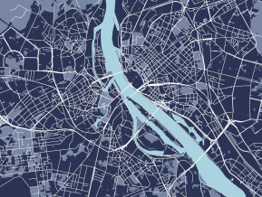 Map of Riga, illustrative picture