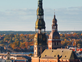 Riga city in autumn, illustrative picture